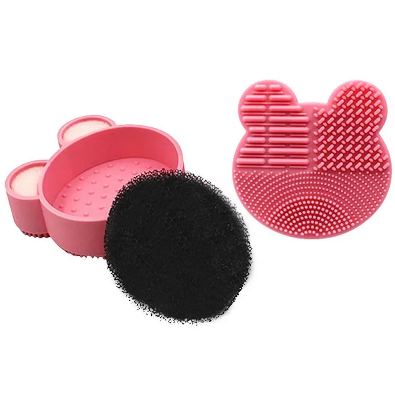 Seashell Washing Brush Box Cleaning Mat Cosmetic Brushes Cleaner Make Up Brushes Cleaner Pad Universal Scrubber Pads Accessories