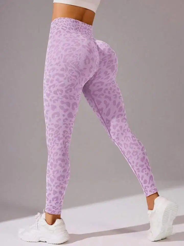 High Waist Sports Leggings Women Seamless Leopard Yoga Pants Sexy Hip Lift Trainning Fitness Outdoor Sports Tights for Women