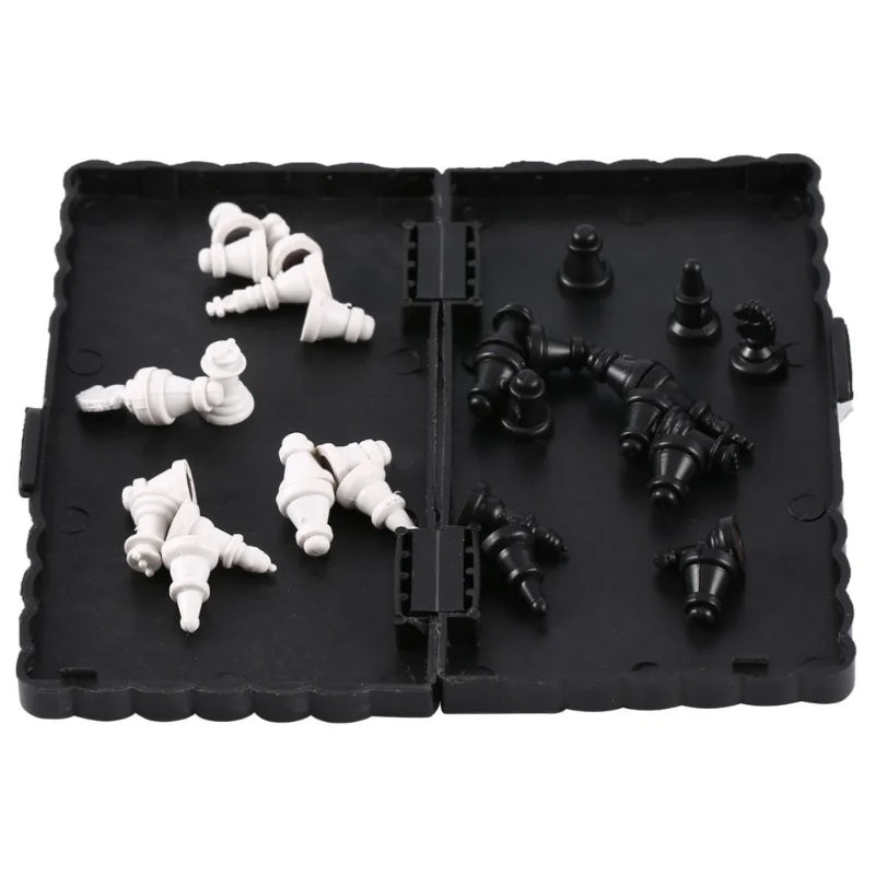 Mini Magnetic Chess Set Folding Magnetic Plastic Chessboard Board Game Portable Kid Toy Portable Outdoor