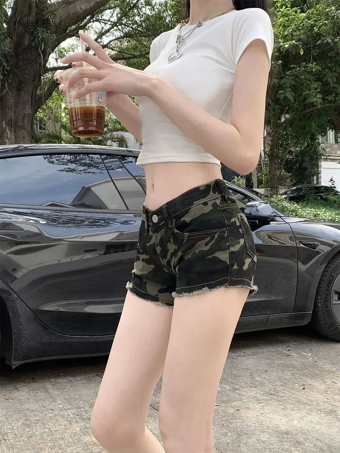 Sexy Low Rise Waist Female Short Jeans Pants Hot Elasticty Y2k Harajuku Women's Denim Shorts Vintage Trend 2025 Fashion Clothing