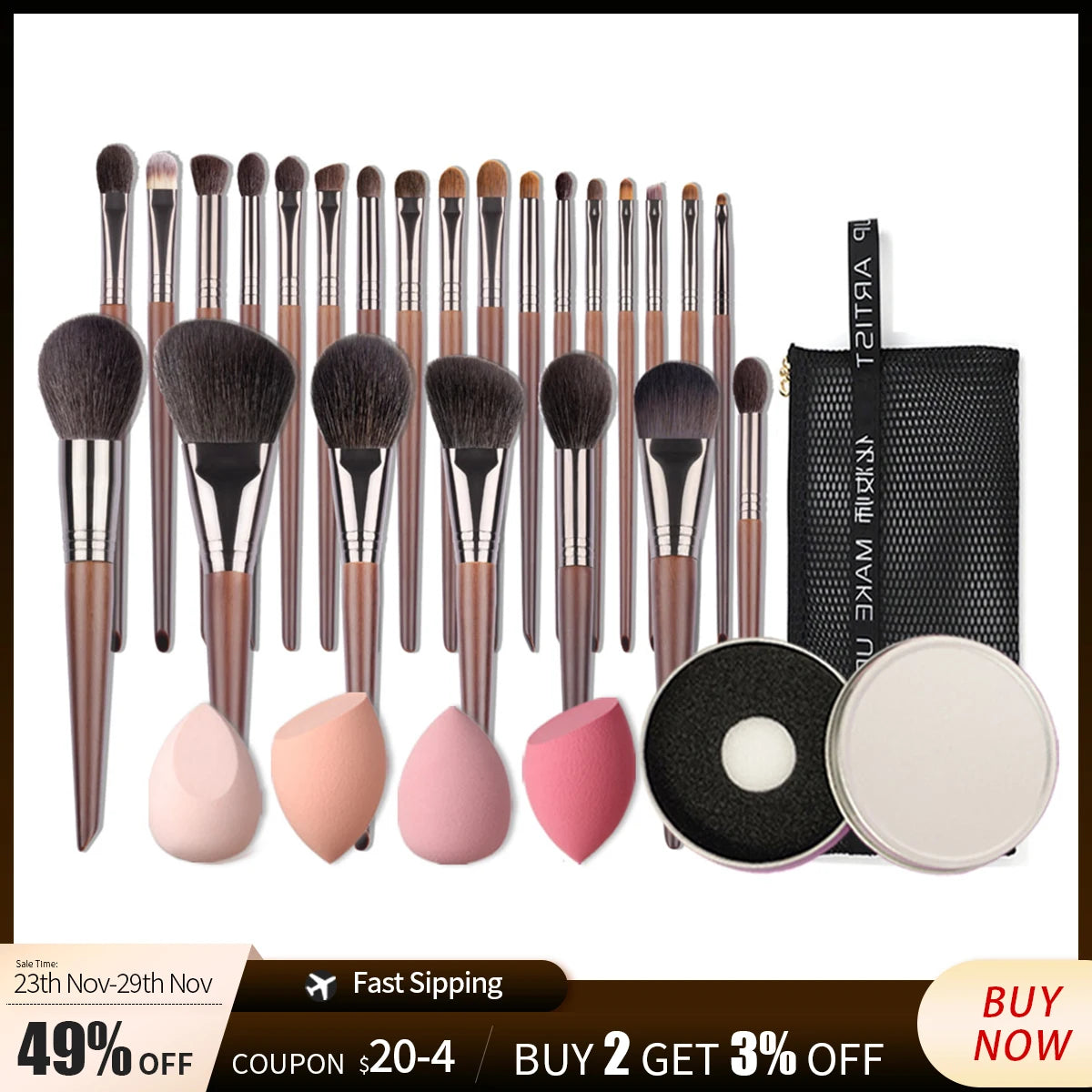 OVW Natural Makeup Brushes Set Eyeshadow Make Up Brush Goat Hair Kit for Makeup nabor kistey Blending pinceaux maquillage