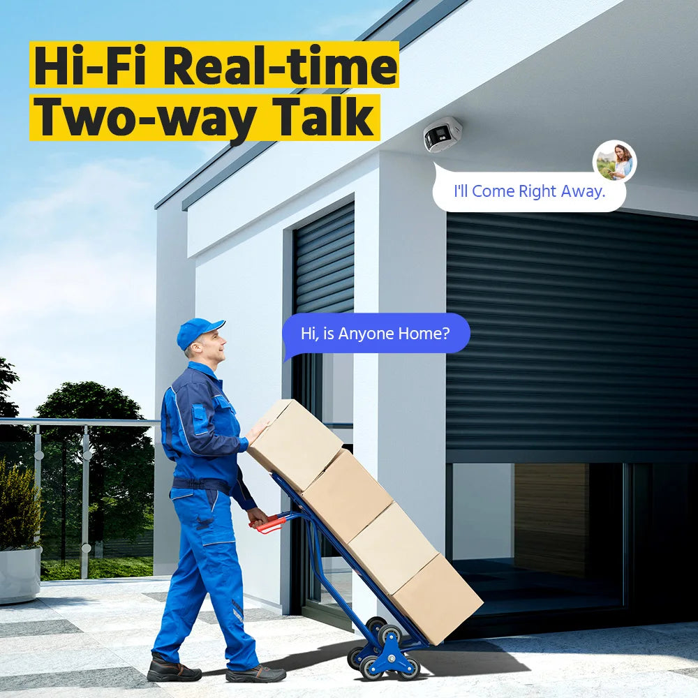 ANNKE 4K Camera Security Panoramic Dual Lens Human Detect Auto Track Two Way Audio IP Camera Dual Lens Poe 180° Wide View Angle