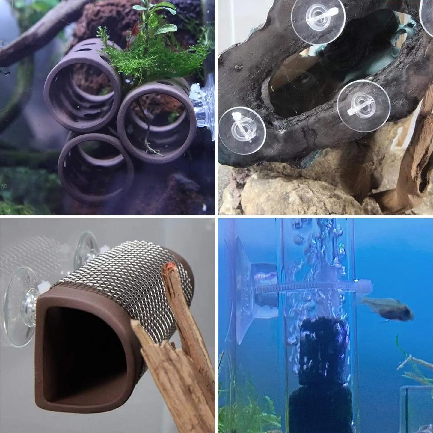 10pcs Plastic Suction Cup 3/4/5cm Small Aquarium Sucker Pad with Holes for Kitchen Wall Bathroom Hanging Shower Fish Tank Plants