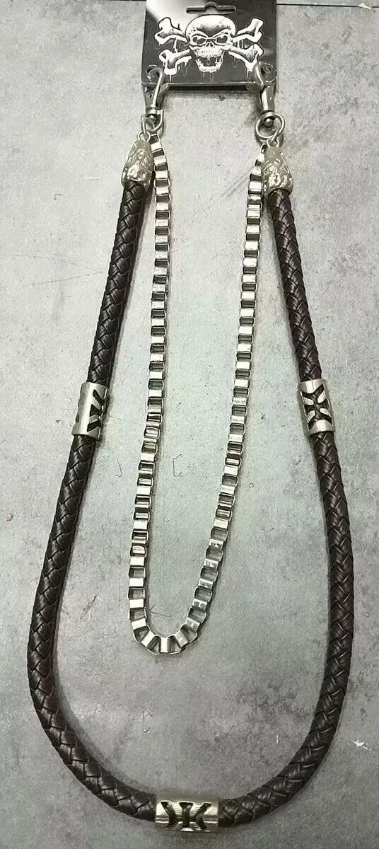 Women Men's Motorcyle Keychain Belt Chains Rock Punk Double chain Cowboy Cowgirls Pants Trousers Chain Biker Wallet Accessories