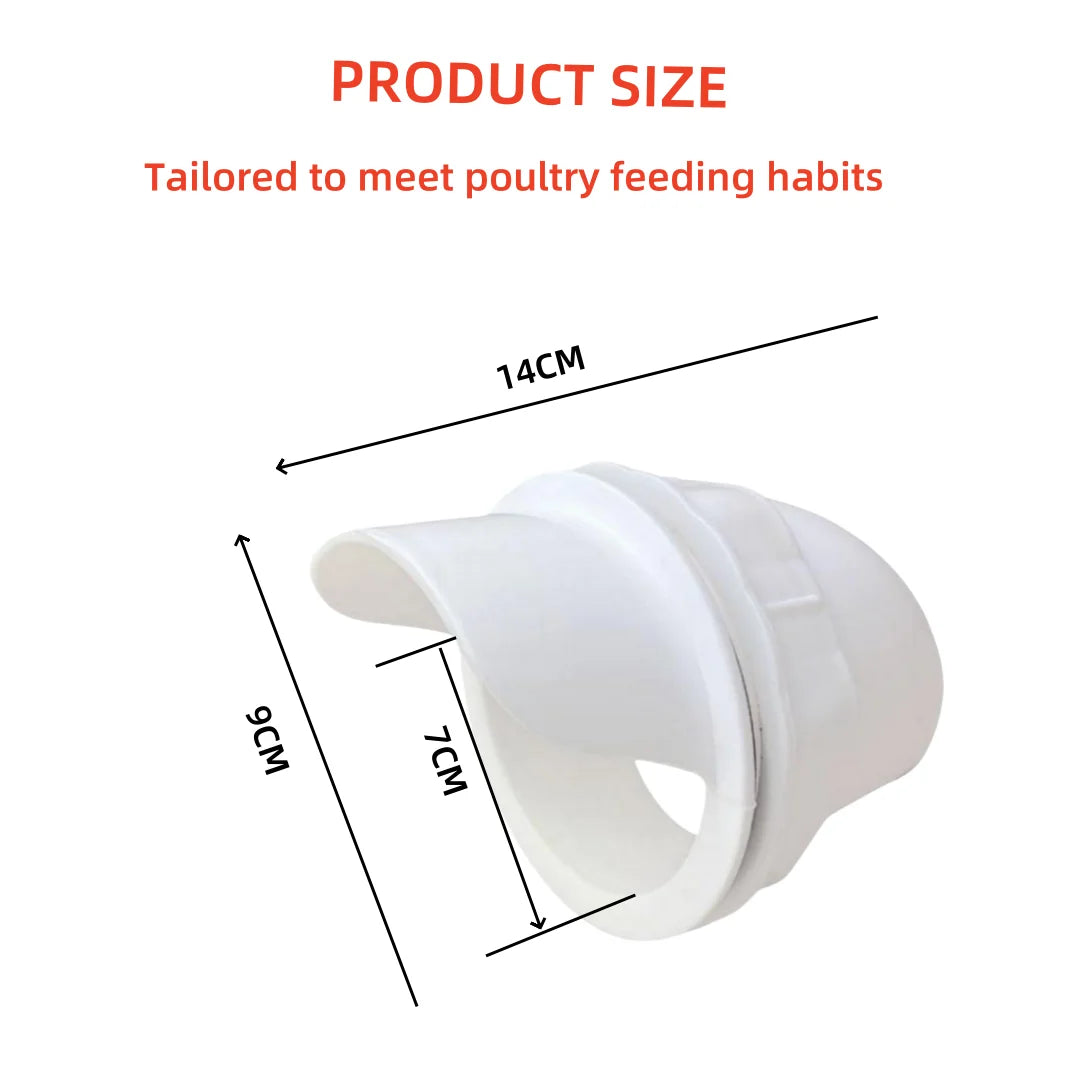 Chicken Gravity Feeder Poultry Feeding Supplies DIY Rainproof Feeder Port Kit For Bucket Tank Barrels Bins Gravity Feed Kit