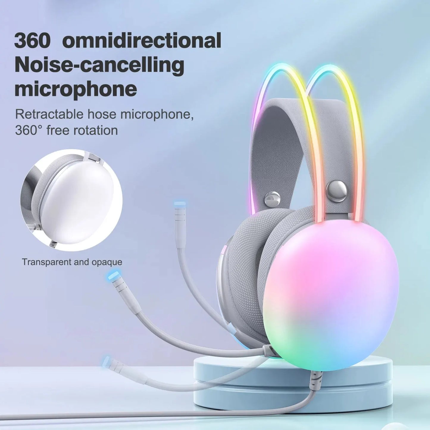 ONIKUMA 2023 New Headset Full RGB PC Gaming Headphones with RGB Lights FOR GAMMER KOL