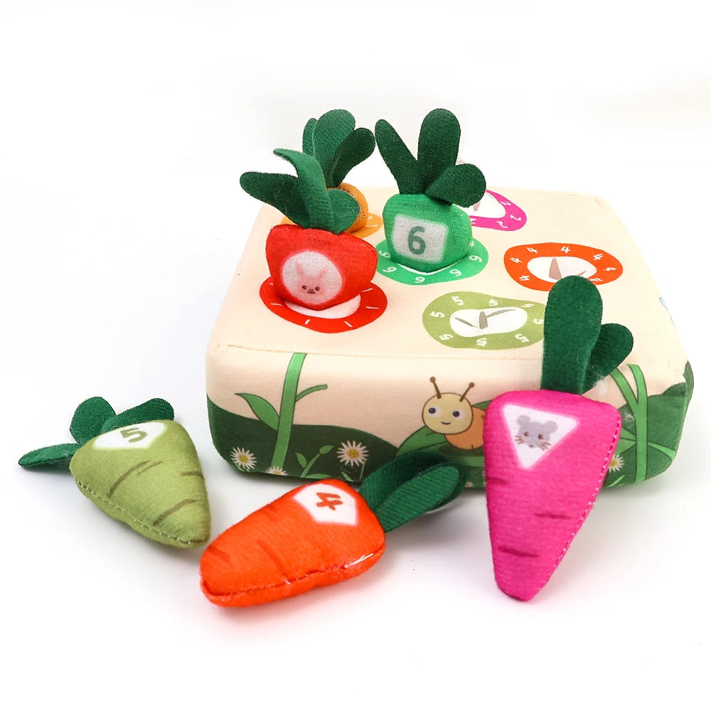 Plush Pulling Carrot Toy for Early Education Colorful Developing Radish Games Baby Children Boy Girl Learning Sensory Toys
