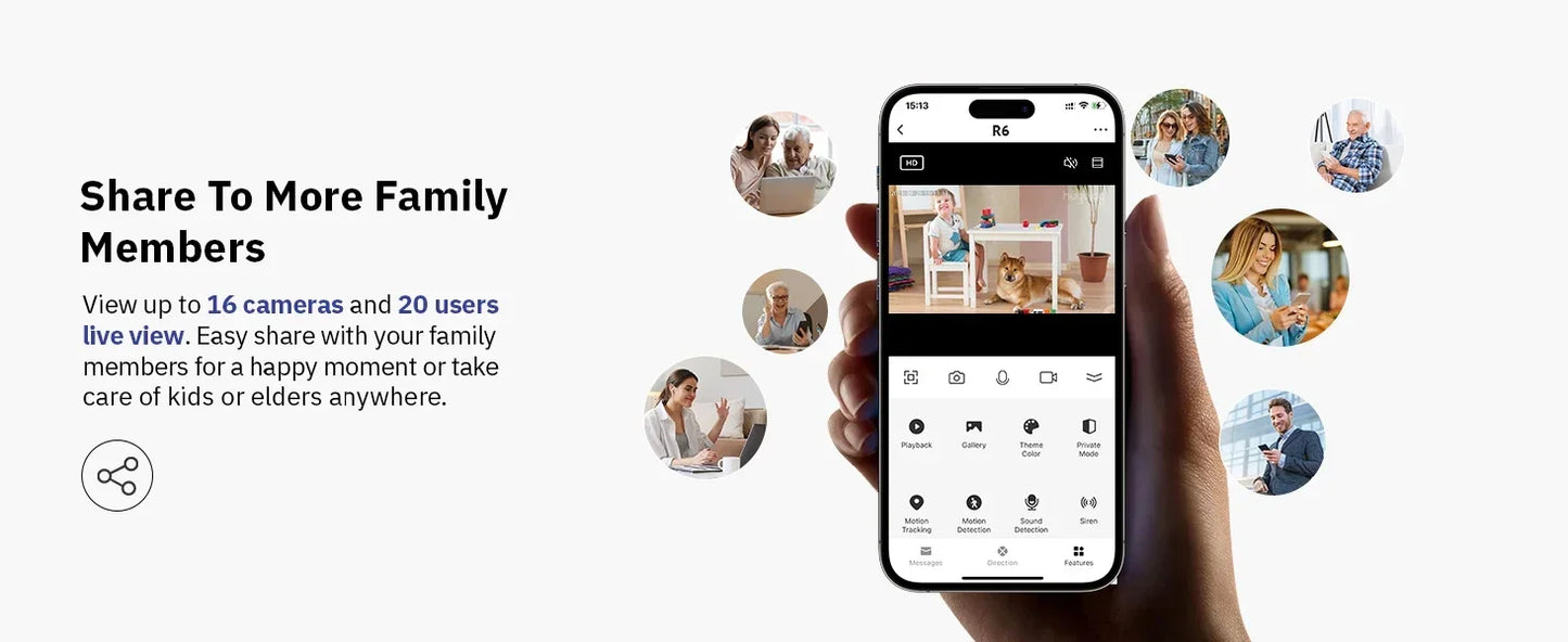 8MP Wifi IP Camera 8X Digital Zoom AI Human Tracking Surveillance Camera Two-Way Audio HD Night Color Home Security Monitor CCTV
