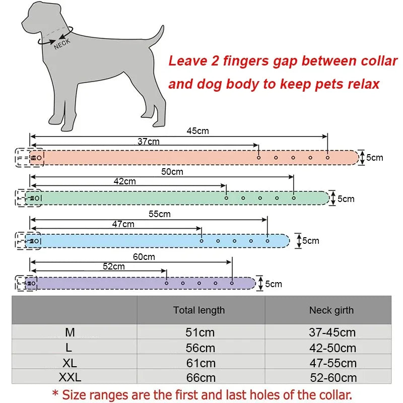 Adjustable Wide Dog Collar Rivet PU Leather Medium Large Dogs Collars Durable Neck Protection Adjustable Pet Necklace