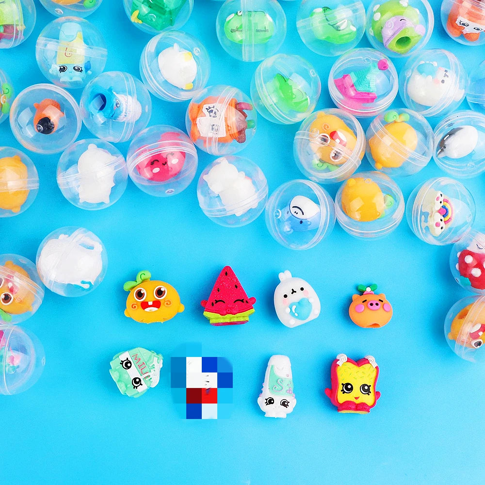 12/30 PCS 32MM Fun Mixed Surprise Capsule Egg Toy Kids Birthday Party Favors Christmas Back to School Gifts Kindergarten Prizes