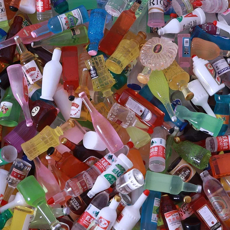 5-50PCS Kids Minor Dollhouse Food Supermarket Mini Bottles Simulation Doll Kitchen Accessories Toys