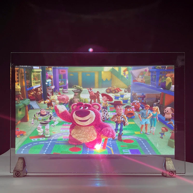 3D Transparent Holographic Projection Screen Adhesive Rear Projection Film For Exhibition Hall Ddvertising Different Size