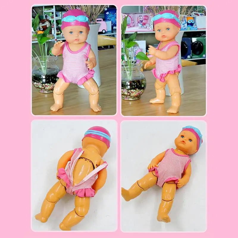 Swimming Dolls For Girls Waterproof Kids Toy Swimmer Doll Waterproof Electric Swim Doll Fun & Cute Motorized Swimming Doll For