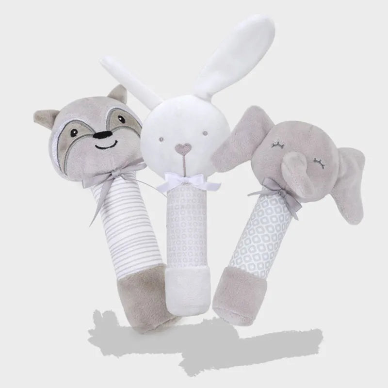 Baby Rattles Mobiles Toddler Toys Bed Hanging Toys for Newborn Baby Soft Hand Bell Animal Musical Mobile Rattles Gift