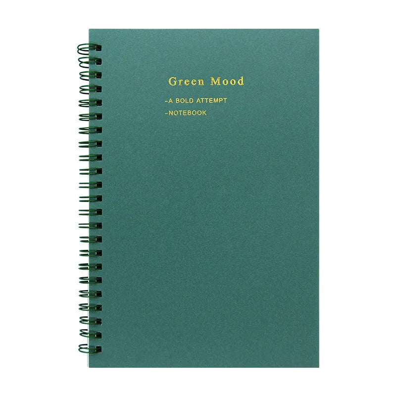 A5 Vintage Spiral Notebook, 80 Sheets/160 Pages Memo Journal Diary Notebook Spiral Design for Students Office Business