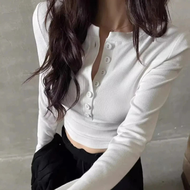 Plain Polyester Woman Tshirt Slim Polo Neck T Shirt for Women Casual Tops Clothing Sales Youth Fashion 2025 Synthetic New Trend