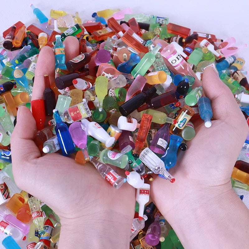 5-50PCS Kids Minor Dollhouse Food Supermarket Mini Bottles Simulation Doll Kitchen Accessories Toys