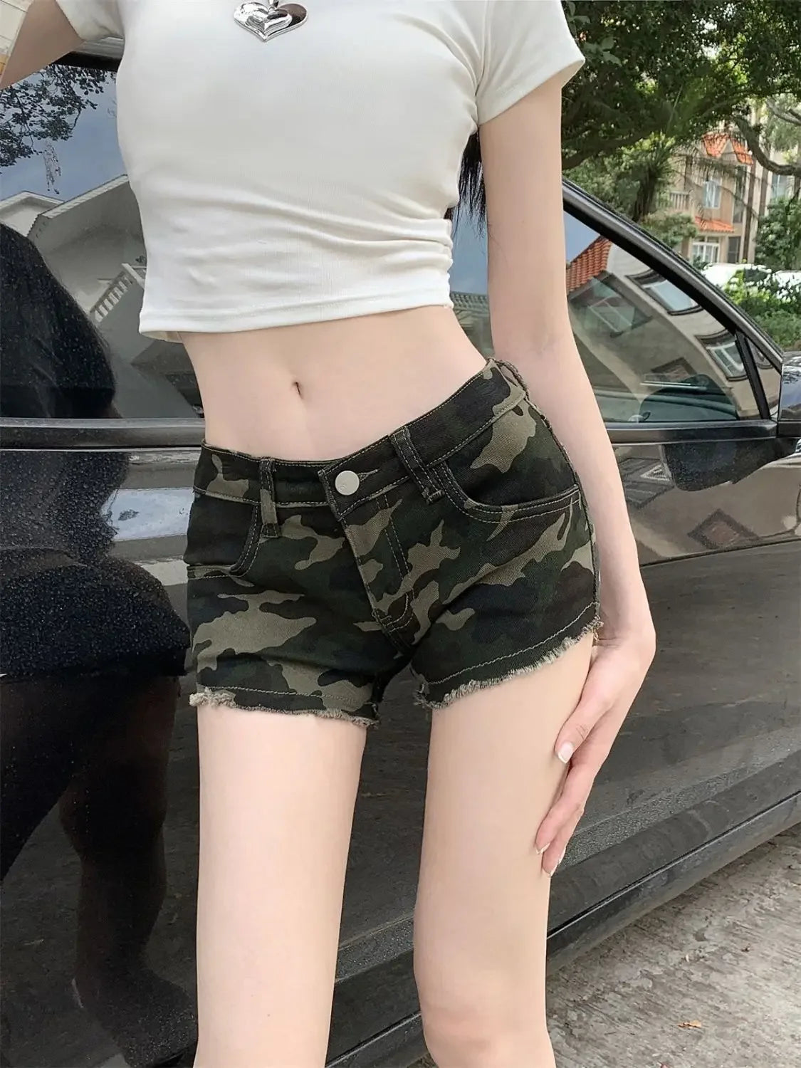 Sexy Low Rise Waist Female Short Jeans Pants Hot Elasticty Y2k Harajuku Women's Denim Shorts Vintage Trend 2025 Fashion Clothing