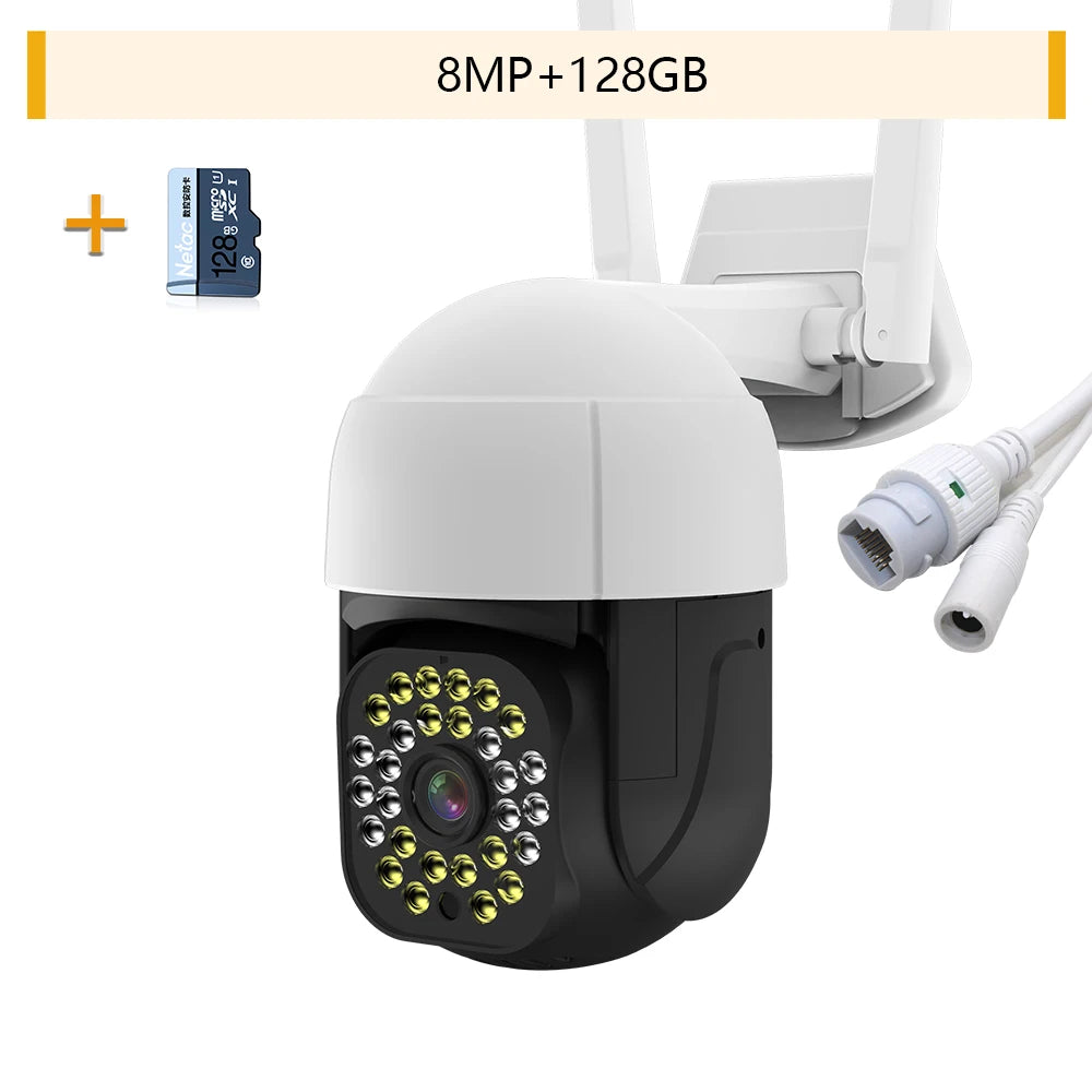 4K Auto tracking IP Camera Outdoor 5MP Night Vision Speed Dome CCTV Camera 8MP WIFI PTZ 1080P Home Security Video Surveillance