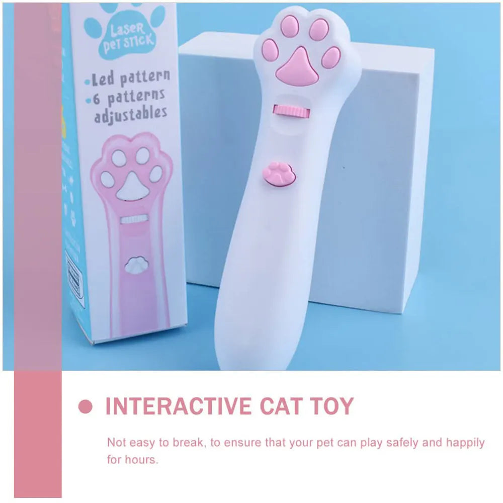 Laser Cat Teasing Stick Red Dot LED Light Pointer Interactive Toys Kitten Dog Chasers Training Indoor Pet Accessories Teasers