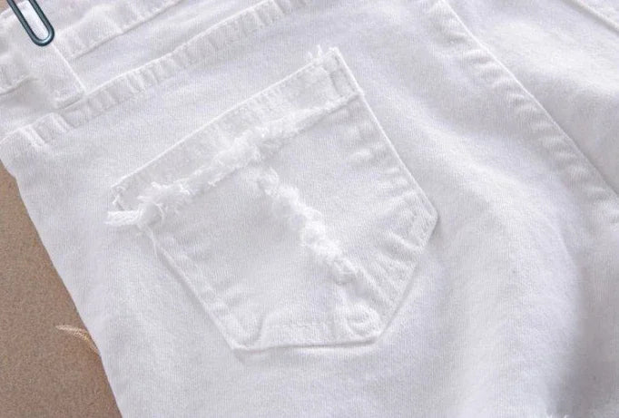 Denim Shorts for Women High Waist Flowers Short Jean Pants Woman To Wear 2000s Clothes Y2k 2025 Classic Casual Fashion Clothing
