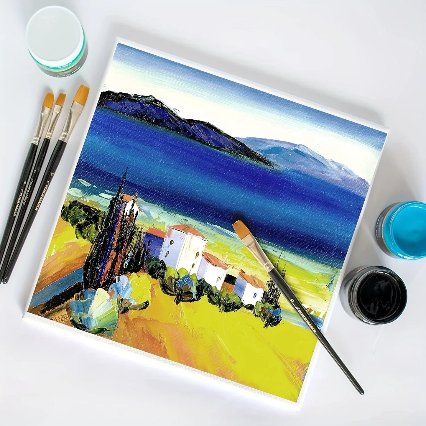 4pcs Paint Canvases For Painting, 8 X 12 Inches, Acid Free Canvases , For Adults And Teens, White Blank Flat Canvas Boards