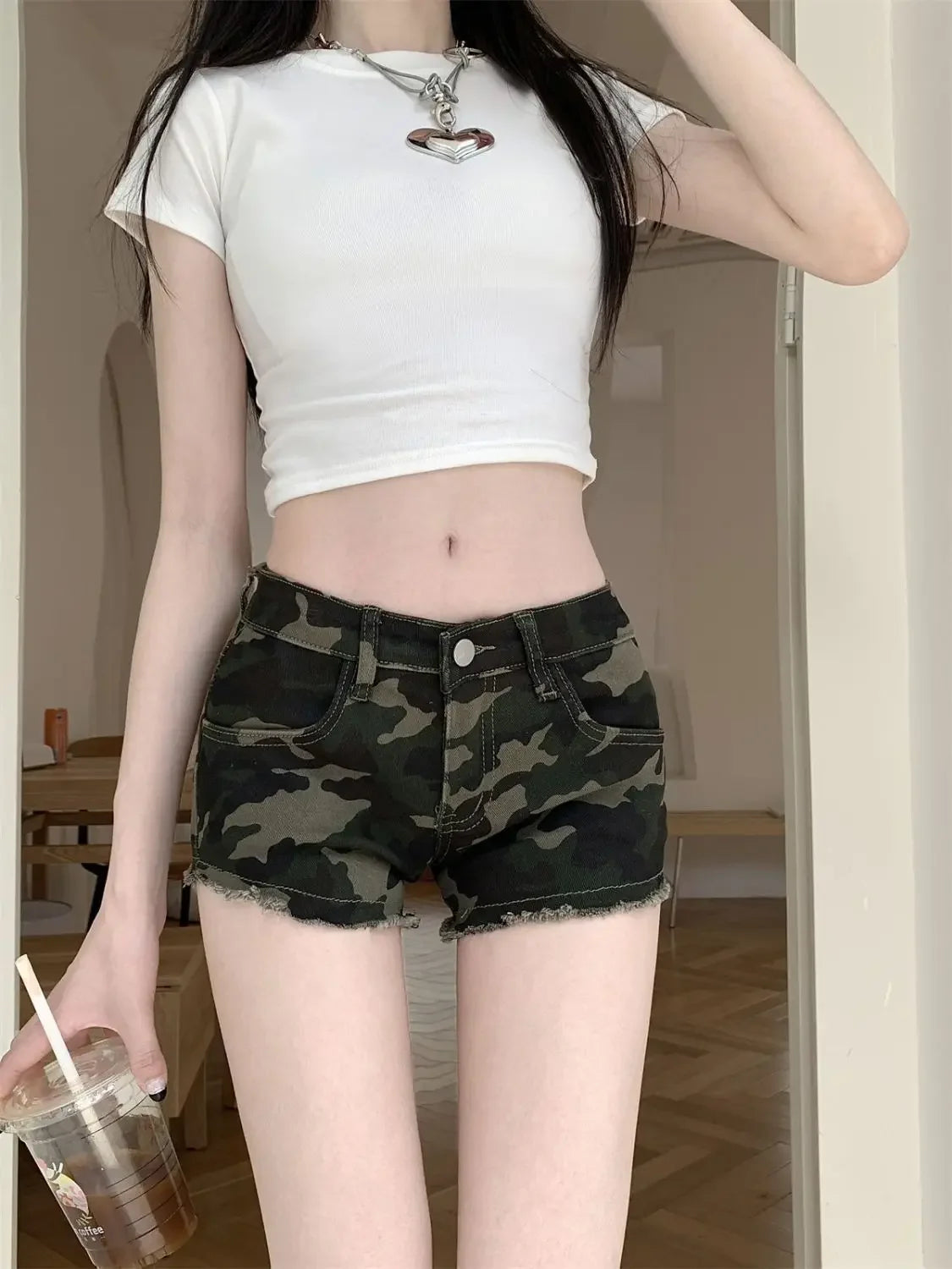 Sexy Low Rise Waist Female Short Jeans Pants Hot Elasticty Y2k Harajuku Women's Denim Shorts Vintage Trend 2025 Fashion Clothing