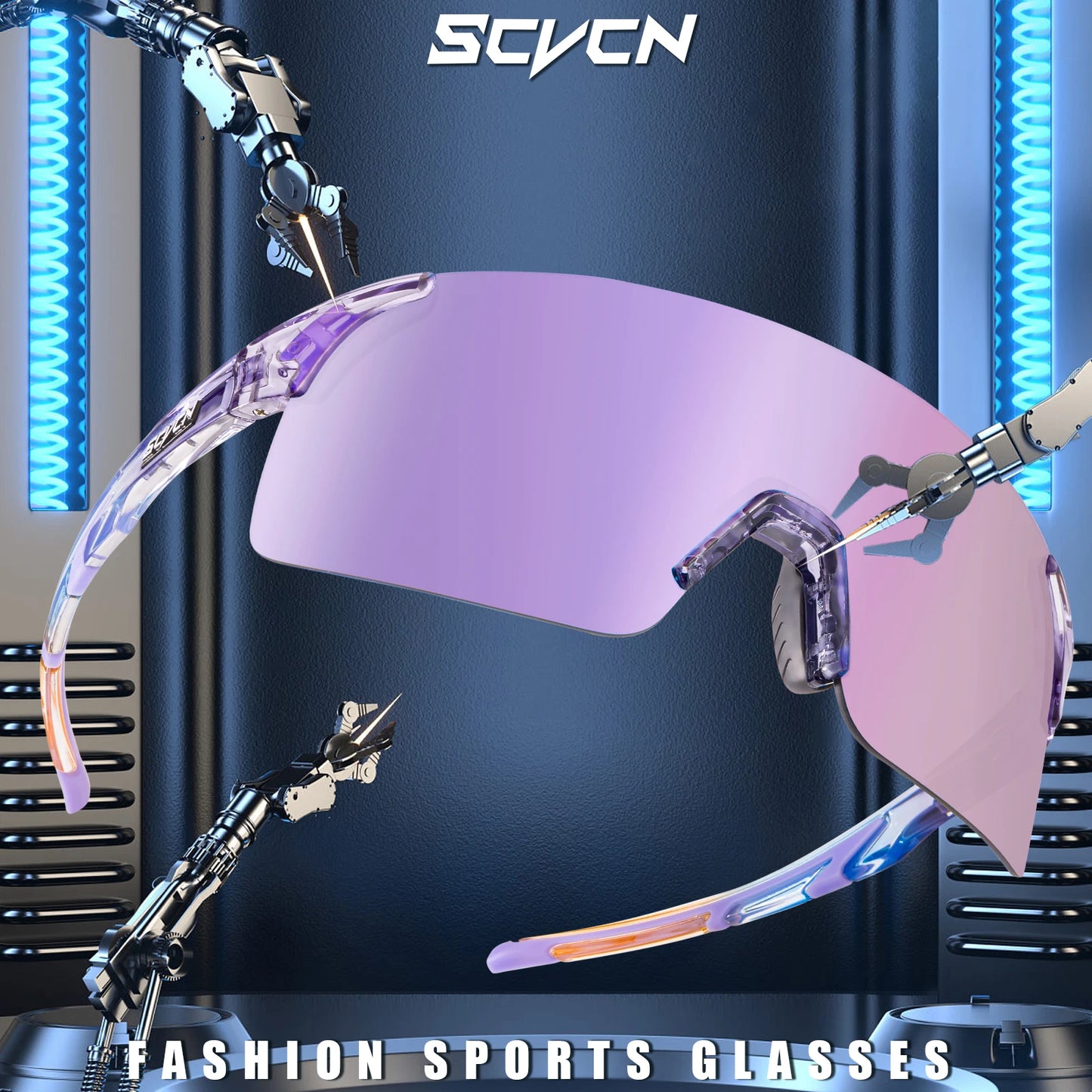 SCVCN New HD Cycling Sunglasses Sports Running Goggles Men's Women Mountain Bicycle Glasses Outdoor UV400 Bike Eyewear