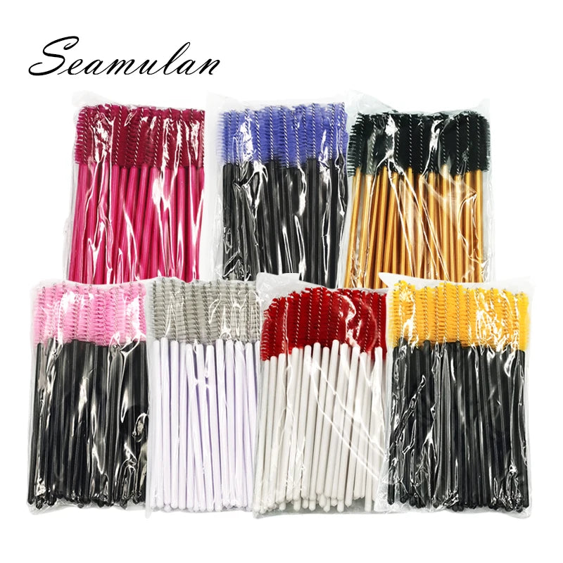 Extension Eyelash Disposable Eyebrow brush Mascara Wand Applicator Eye Lashes Cosmetic Brushes Set makeup tools for beauty