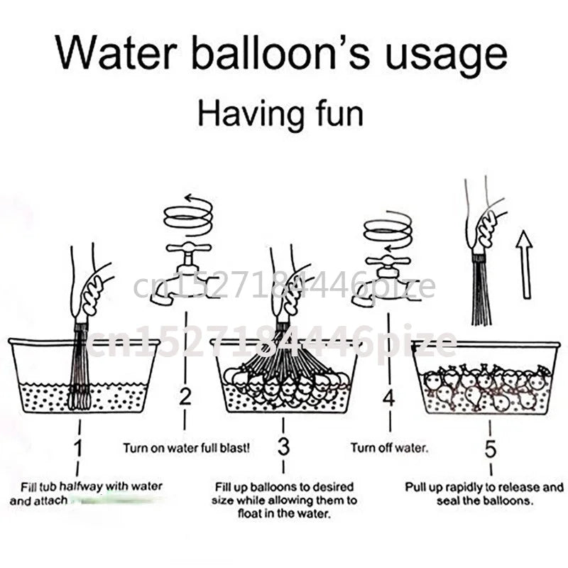 111pcs/bag Filling Water Balloons Funny Summer Outdoor Toy Balloon Bundle Water Balloons Bombs Novelty Gag Toys For Children
