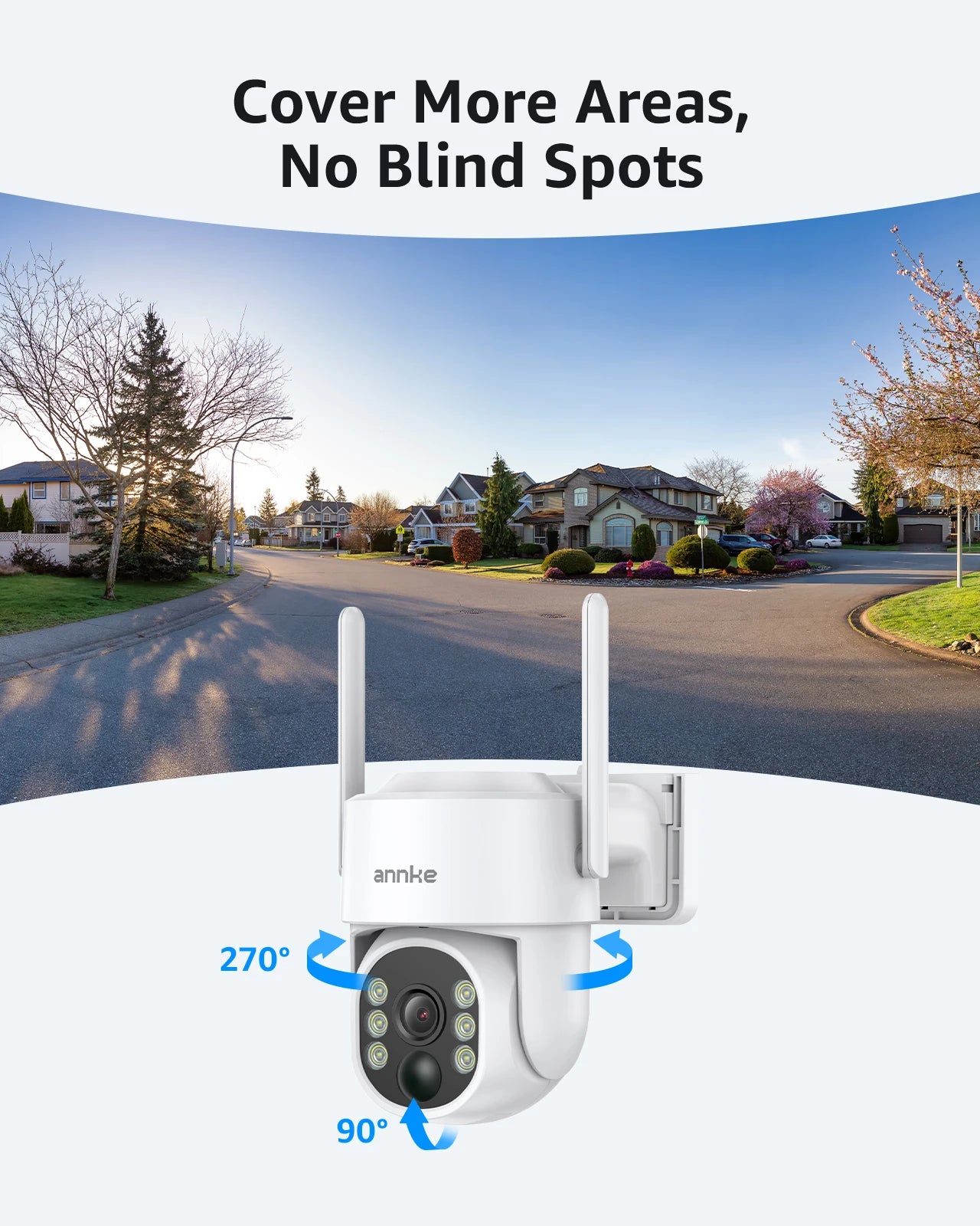 ANNKE 4MP CCTV Security System 4Ch Wireless NVR 7″ Monitor Motion Detection 2PCS Super HD Cameras Two-Way Audio IR Night Vision