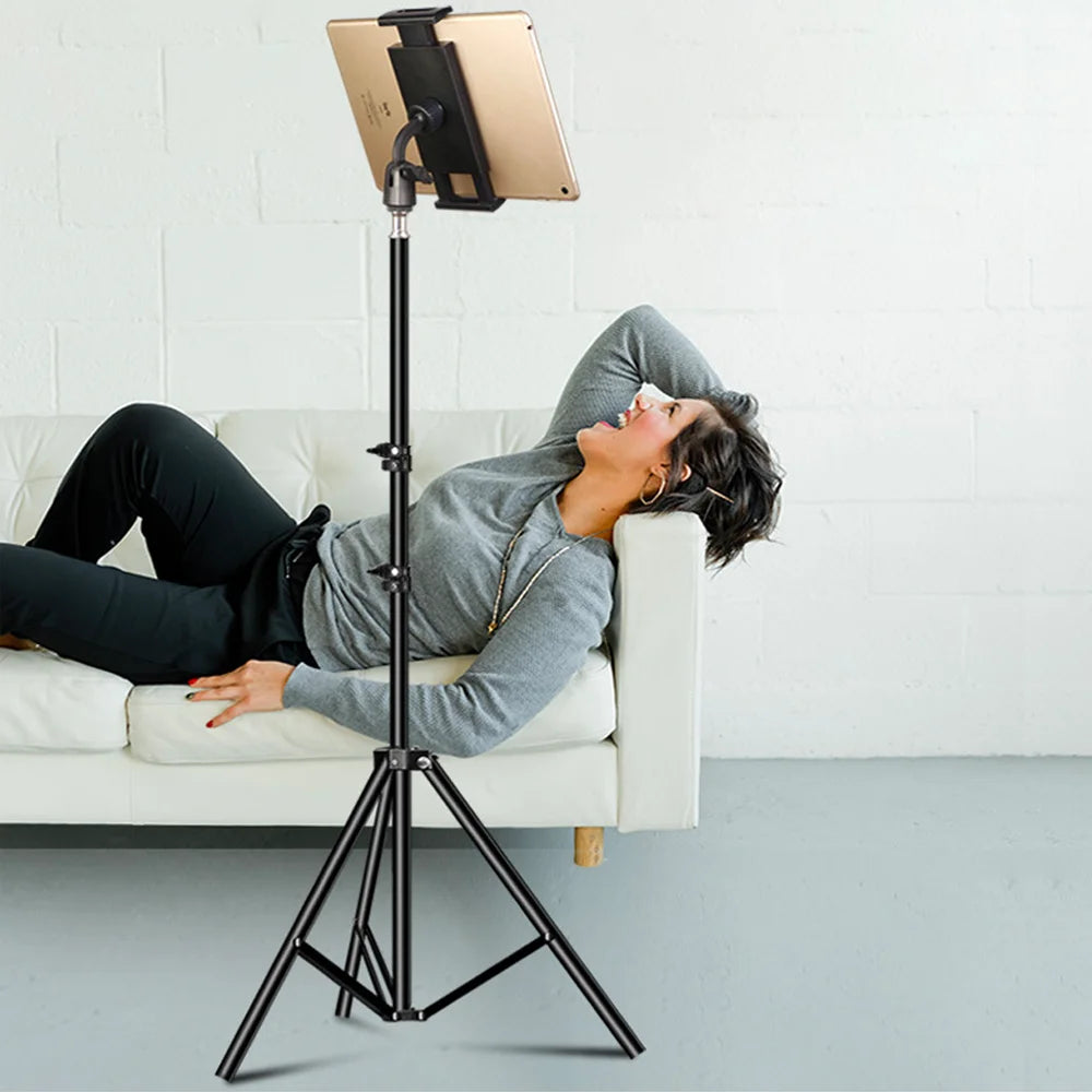 Adjustable Tablet Tripod Floor Stand Holder Live Mount Support for 4-13 inches for iPad Air Pro 12.9 Lazy Holder Bracket Support