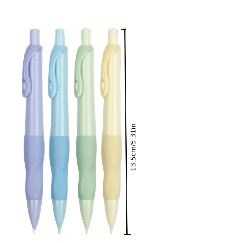 Comfortable Grip Mechanical Pencil Set 0.5/0.7/0.9/2.0MM Leads 2B Art Writing Pencil Office Supplies Stationery(4pencils+4leads)