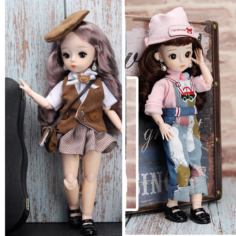 30cm Cute Princess Doll Set or Doll Clothes 21 Joints Moveable Doll Kids Girl Doll Toy Gift 1/6 Bjd Doll
