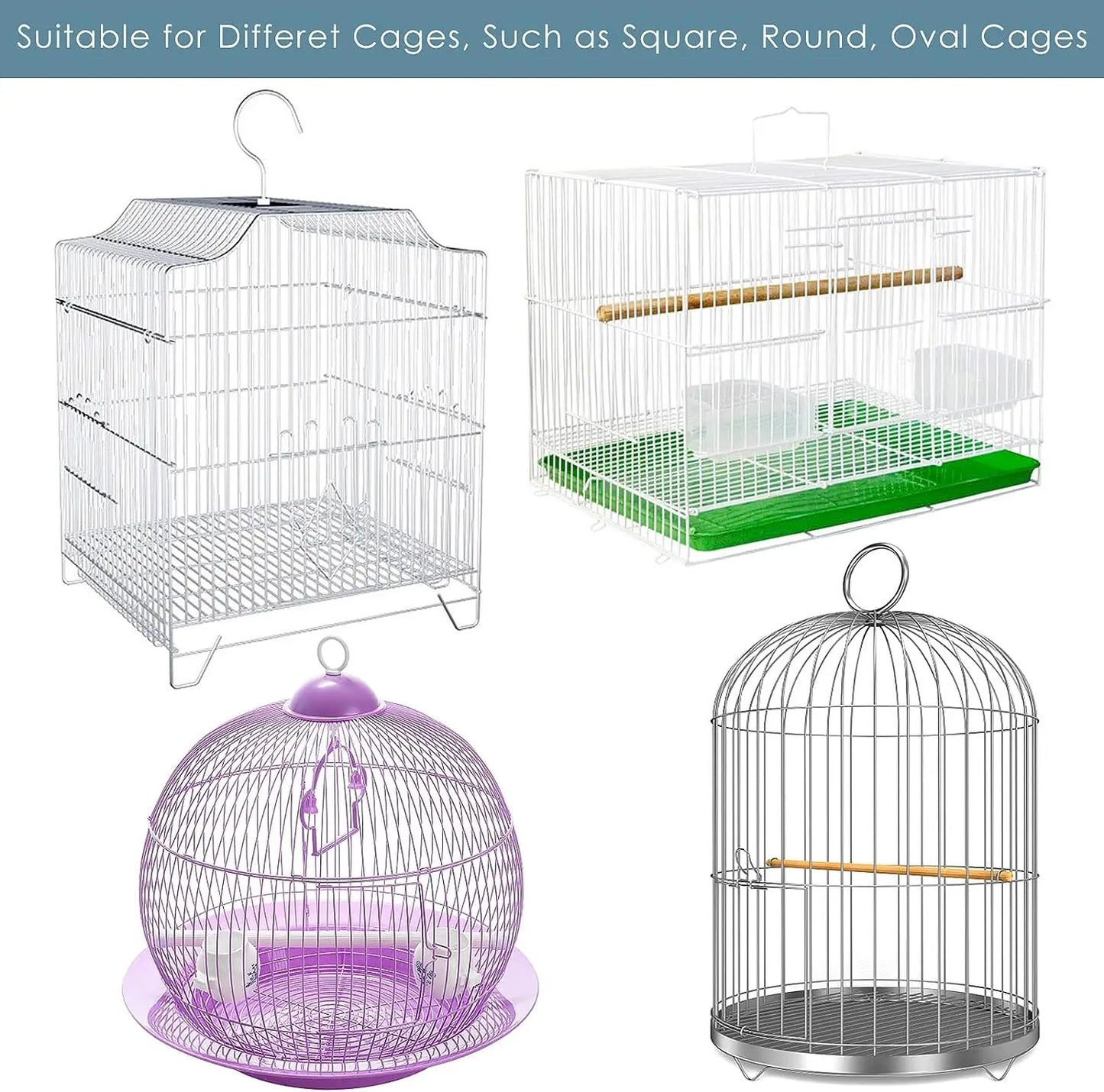 1PC DUniversal Mesh Bird Cage Cover Shell Skirt Net Easy Cleaning Catcher Guard Bird Cage Stretchy Mesh Parrot Bird Cage Net