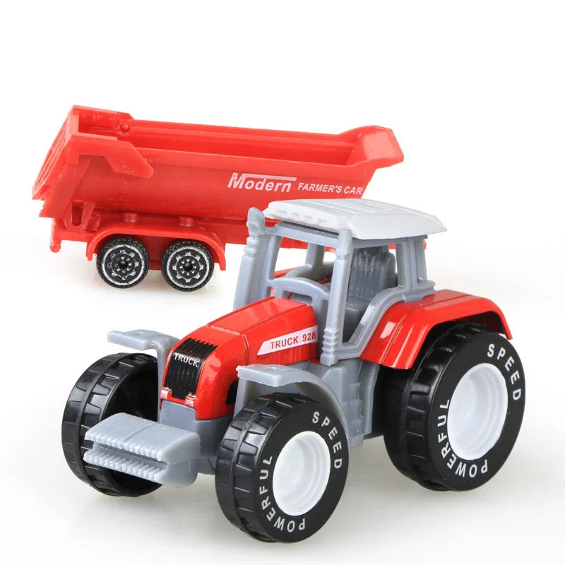 Alloy Engineering Car Model Tractor Toy Vehicles Farmer Vehicle Belt Boy Toy Car Model Gift for Children Kids Toys Model Car