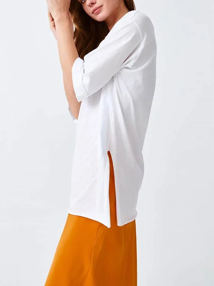 Summer Women's T-shirt Short Sleeve 100 % Cotton Oversized T-shirts Loose Casual O Neck Solid Blue Orange Tees Clothes for Women