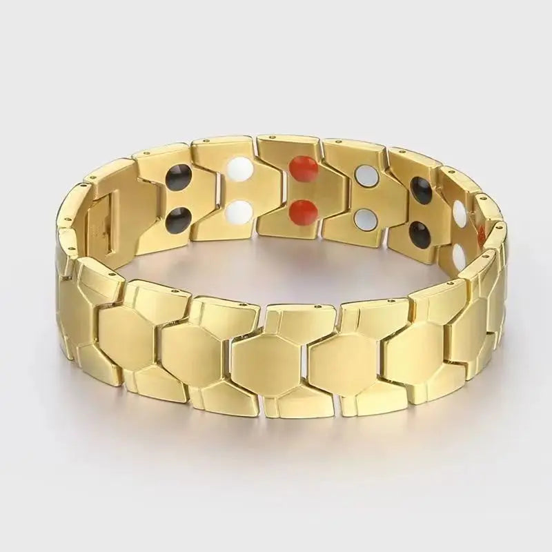 Hot Sale 4000 Gauss Stainless Steel Slimming Magnetic Therapy Bracelet for Men 4 IN 1 Health Care Energy Jewelry Charm Bracelet