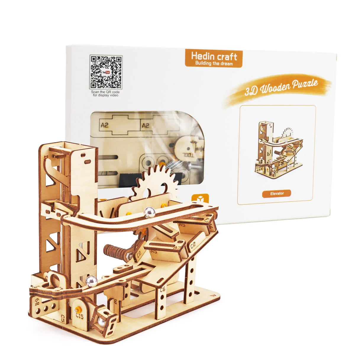 4 Kinds Marble Race Run 3D Wooden Puzzle Mechanical Kit Stem Science Physics Toy Maze Ball Assembly Model Building For Kids