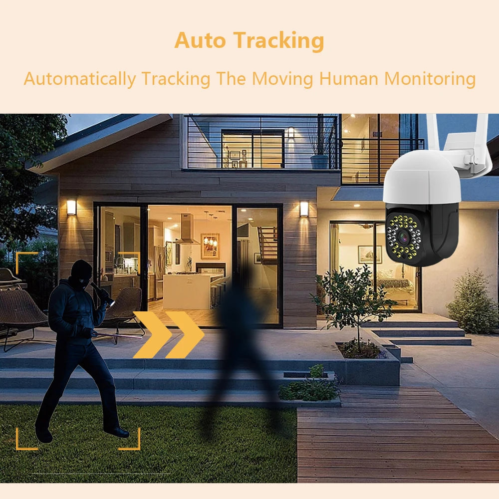 4K Auto tracking IP Camera Outdoor 5MP Night Vision Speed Dome CCTV Camera 8MP WIFI PTZ 1080P Home Security Video Surveillance