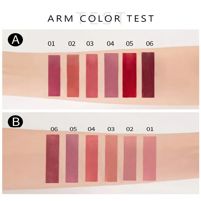 Handaiyan Lipstick Kit Sexy Long Lasting Liquid Lipstick Glaze Set Nonstick Cup Waterproof beauty Makeup for Women Maquiagem