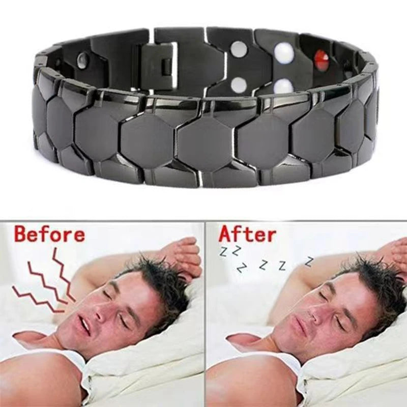Hot Sale 4000 Gauss Stainless Steel Slimming Magnetic Therapy Bracelet for Men 4 IN 1 Health Care Energy Jewelry Charm Bracelet
