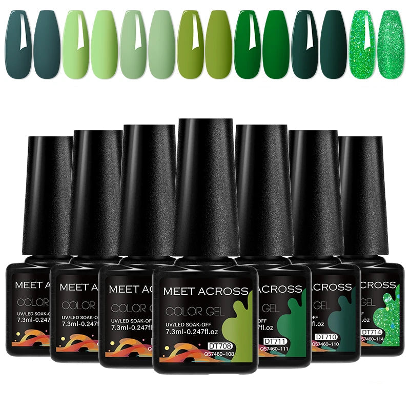 7pcs Gel Nail Polish Set For All Season 7.3ml Semi Permanent UV Gel Varnish Long Lasting Manicure Kit Soak Off Nail Supplies DIY