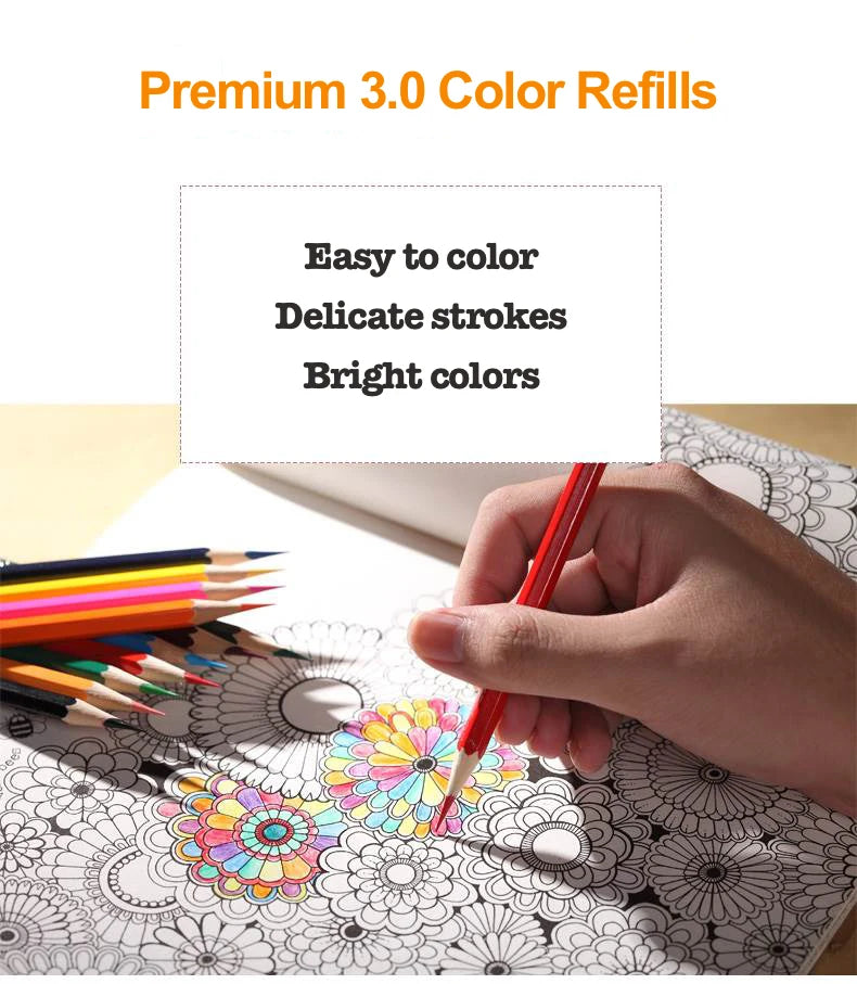 12/24/48/72 Colors Color pencil DIY set includes: Wooden Color Pencil Sharpener Eraser School Office Supplies Art Stationery