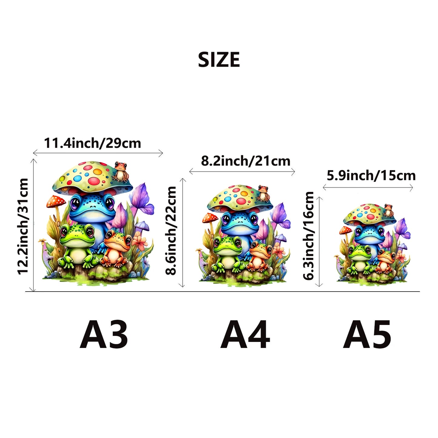 Frogs Wooden Puzzle for Jigsaw Lover, Uniquely Stress Relieves Toys, Christmas Birthday Gift Home Decor Family Games