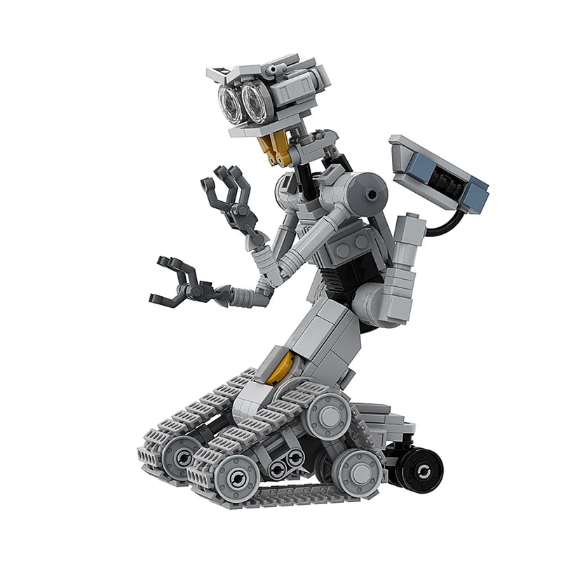 MOC Movie Shorted-Circuits Military Emotional Robot Building Block Set for Astroed Robots Johnnyed 5 Model Brick Toy KIds Gift