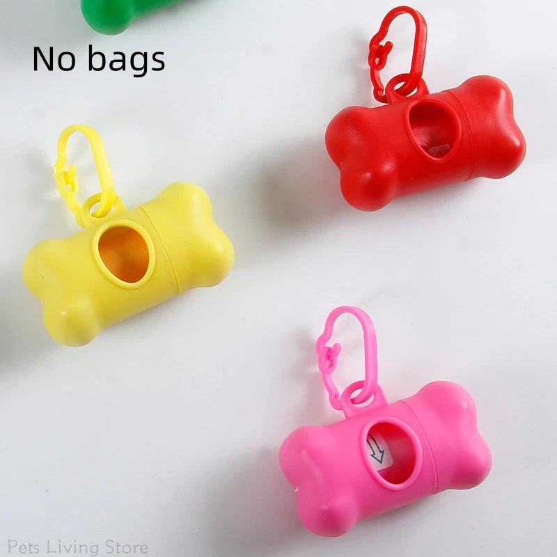 1pc Bone Shaped Bag Dispenser Disposable Pet Dog Waste Bag Holder Plastic Garbage Bag Case Carrier Disposal Poop Bag Dispenser