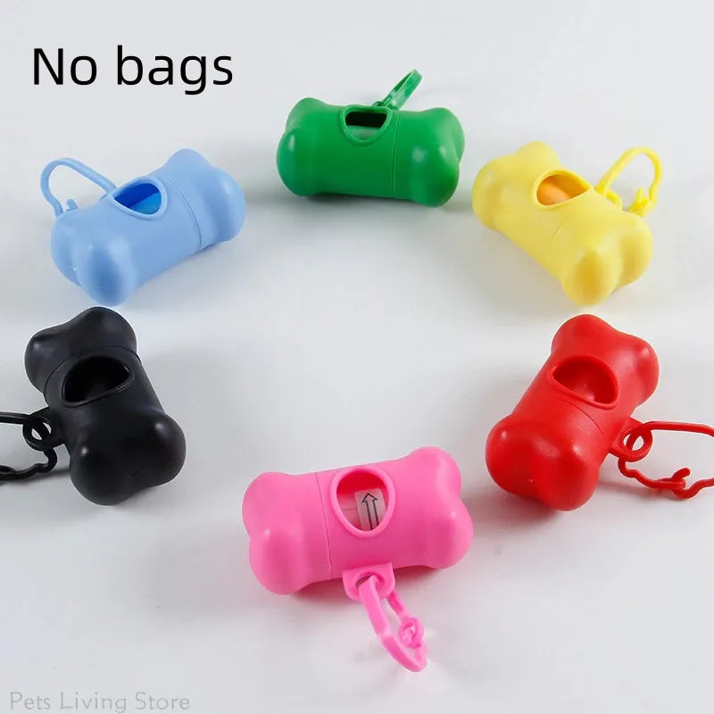 1pc Bone Shaped Bag Dispenser Disposable Pet Dog Waste Bag Holder Plastic Garbage Bag Case Carrier Disposal Poop Bag Dispenser