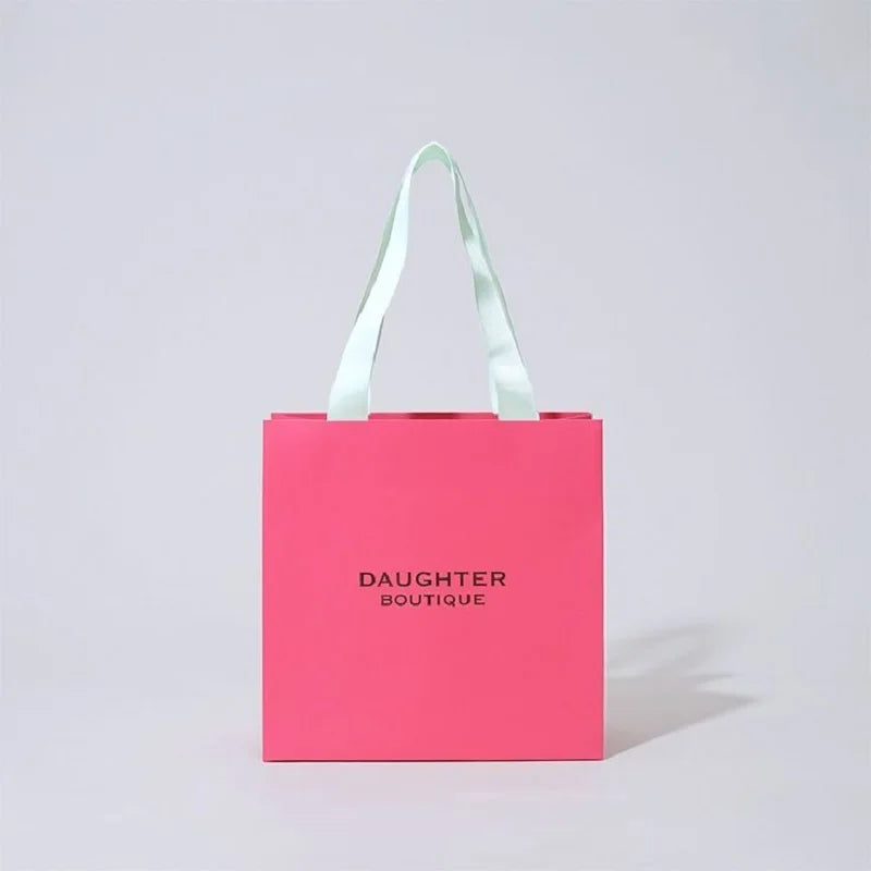 500pcs/Lot Wholesale for Small Business Household Items Packaging Paper Bag Customized Logo for Packaging Jewelry Shopping