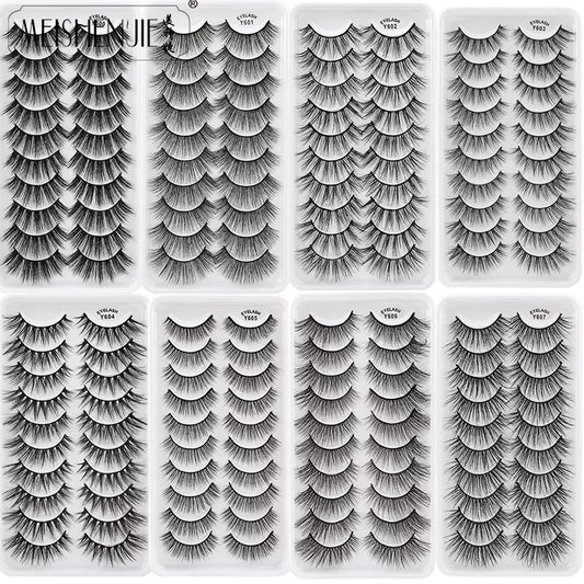 MEISHENJIE 3/5/10 Pair 3D Mink Lashes Natural Eyelash Dramatic False Eyelashes Faux Cils Makeup Fake Eyelash Extension maquiagem